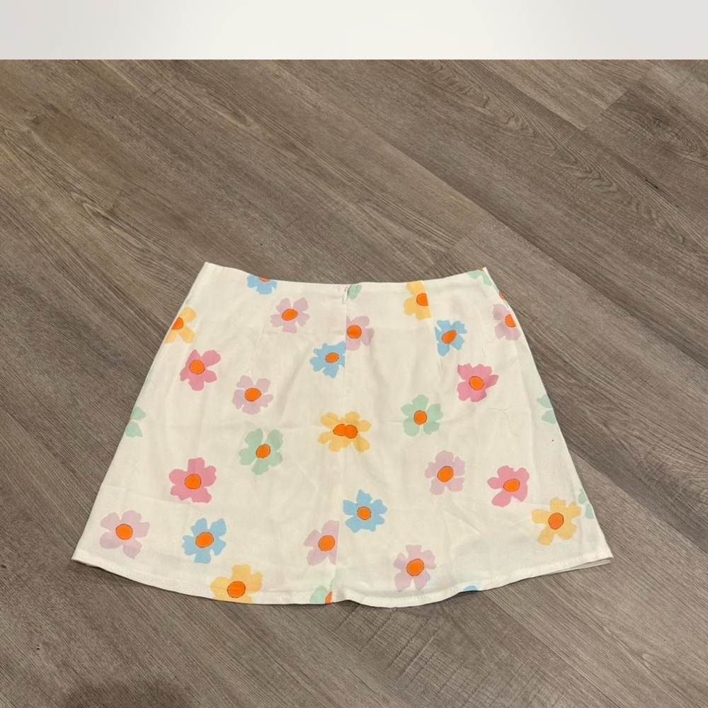 Princess Polly Pink and Blue Skater Mini Skirt